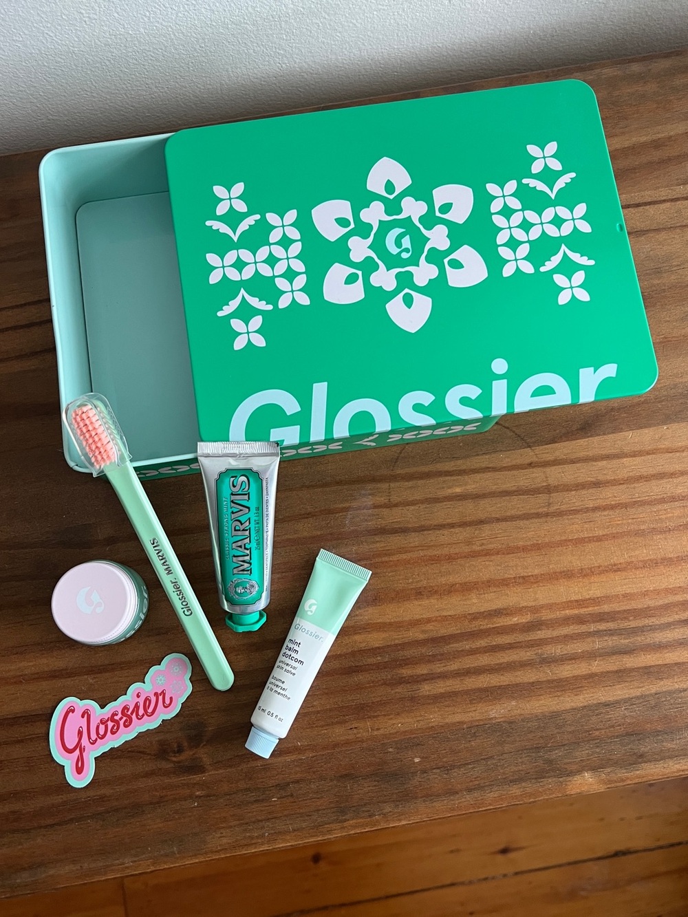 glossier cross country kit brand new marvis toothpaste after baume balm dot com